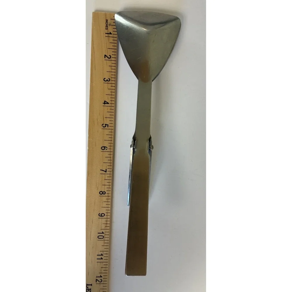 Arthur Salm AS Japan Saxon 1966 Stainless Ice Tongs Salad Serving‎ Tongs Vintage